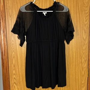 Maurices Black Lace Sleeve shirt